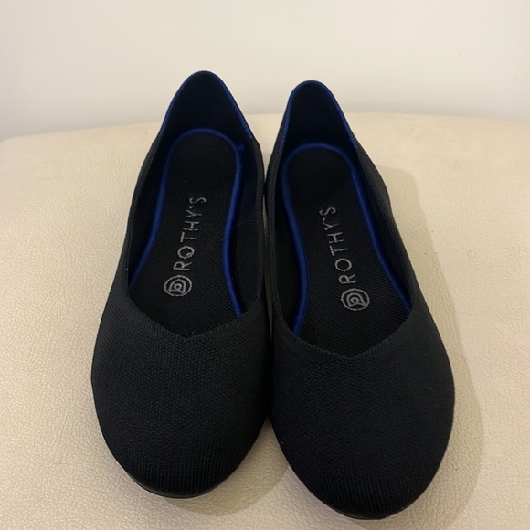 Rothy’s Women’s Round Toe Black Knit Ballet Flats Size 7.5 - Picture 3 of 11